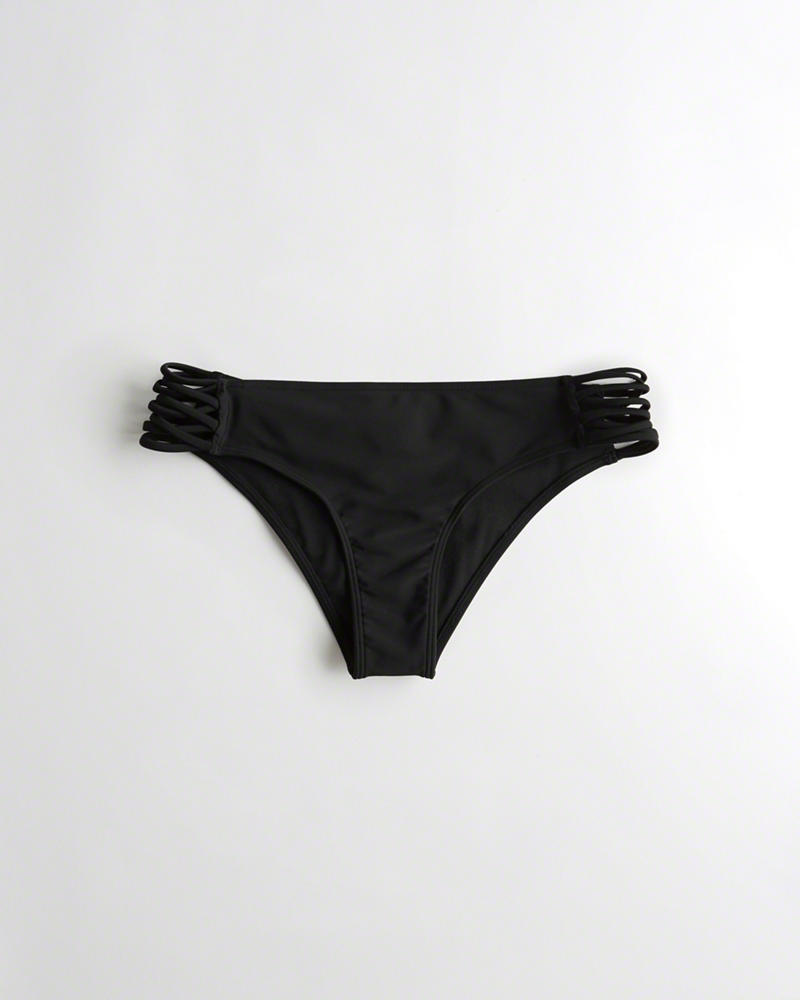 Costumi da Bagno Hollister Donna Strappy Cheeky Bikini Nere Italia (301SAVDB)